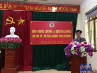 Đoàn giám sát Liên đoàn Lao động tỉnh giám sát chuyên đề tại Liên đoàn Lao động huyện Hà Quảng