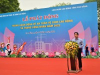 LĐLĐ tỉnh Cao Bằng tổ chức Lễ phát động Tháng ATVSLĐ, Tháng Công nhân năm 2022