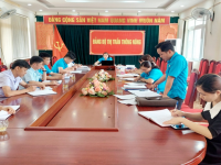 Liên đoàn Lao động huyện Hà Quảng kiểm tra công đoàn cơ sở  xã Lương Can và công đoàn cơ sở Thị trấn Thông Nông