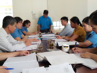 Liên đoàn Lao động huyện Trùng Khánh kiểm tra  tại CĐCS trường THCS Pò Tấu