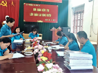 Liên đoàn lao động huyện Hà Quảng kiểm tra việc chấp hành  Điều lệ Công đoàn Việt Nam và công tác quản lý, sử dụng tài chính công đoàn tại Công đoàn cơ sở Trường Tiểu học Ngọc Sỹ