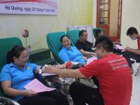 Đoàn viên công đoàn huyện Hà Quảng tham gia hiến máu tình nguyện  đợt 1 năm 2023