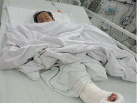 Công đoàn Trường Tiểu học Quảng Uyên, huyện Quảng Hoà vận động hỗ trợ học sinh bị tai nạn giao thông nghiêm trọng