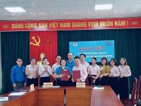 Lễ ký kết quy chế phối hợp giữa Liên đoàn Lao động huyện Nguyên Bình và Phòng giao dịch Ngân hàng Chính sách xã hội huyện Nguyên Bình