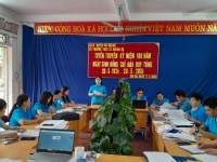 Công đoàn trường THCS Lê Quảng Ba tổ chức tuyên truyền kỷ niệm 100 năm ngày sinh đồng chí Đào Duy Tùng; hưởng ứng tham cuộc thi trực tuyến tìm hiểu “Nghị quyết Đại hội Công đoàn và hành động của đoàn viên, nguời lao động”