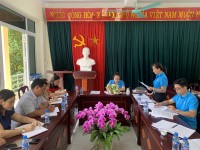 Liên đoàn Lao động huyện Bảo Lạc tổ chức kiểm tra các công đoàn cơ sở trên địa bàn Thị trấn Bảo Lạc