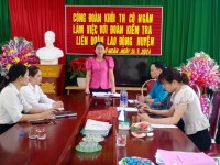 Uỷ ban kiểm tra LĐLĐ huyện Hạ Lang kiểm tra việc chấp hành Điều lệ Công đoàn Việt Nam và việc quản lý tài chính Công đoàn