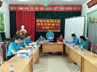 LĐLĐ huyện Hạ Lang kiểm tra việc chấp hành  Điều lệ Công đoàn Việt Nam và việc quản lý tài chính Công đoàn tại  Công đoàn khối trường học xã Thắng Lợi