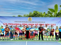 Công đoàn cơ sở khối UBND  huyện Hòa An tổ chức Giải Pickleball năm 2024