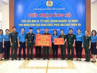 Ban Công đoàn Quốc phòng và Liên đoàn Lao động Thành phố Hải Phòng hỗ trợ khắc phục thiệt hại sau cơn bão số 3