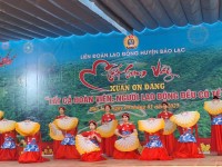 Liên đoàn Lao động huyện Bảo Lạc tổ chức Chương trình “Tết sum vầy - xuân ơn Đảng” năm 2025