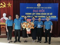 Đại hội thành lập Công đoàn cơ sở Ban Quản lý chợ phường Thục Phán, tỉnh Cao Bằng!