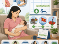 Nghỉ dưỡng sức sau thai sản trùng ngày...